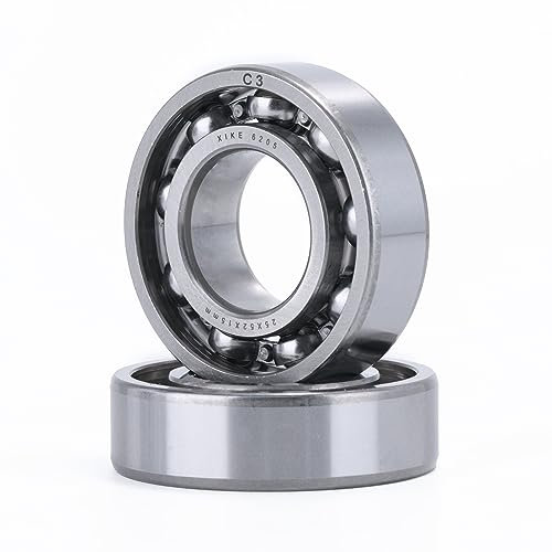 XiKe 2 Pcs 6205 C3 Kugellager 25x52x15mm Offene Bauweise und Chromstahl, Passend für DIY, Auto, Motorrad, ATV, Getriebe, Motor, CNC, Industrie, Landwirtschaft und Gartengeräte.