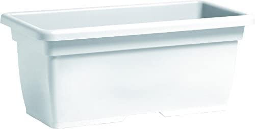 eacommerce Vaso Rettangolare in Plastica PPL Colore Terracotta Cassetta Mega Per interni ed esterni (100x45x40H cm, Colore Bianco)