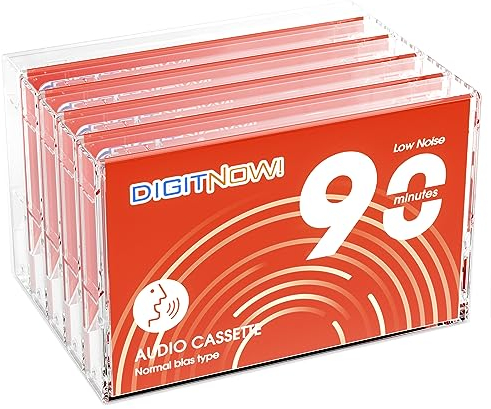Vphev Blanko-Audio-Kassettenbänder, normale Bias UR Kassetten, geräuscharm, hohe Ausgangsleistung, 90 Minuten Aufnahmezeit, geeignet für Sprachmusik, tägliche Aufnahmen (5 Stück)