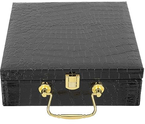 Yardwe Reise-Humidor-Koffer Behälter Aufbewahrungskoffer Muster Klappdeckel Ständer Halter Zubehör-Set