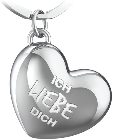 FABACH Liebe Schlüsselanhänger Herz Mit Gravur - Ich Liebe Dich Partner Geschenk - Glücksbringer für Freundin