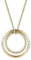 Elli Halskette Damen Kreis Ring Geo Basic Bi-Color in 925 Sterling Silber Vergoldet