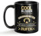 Tassendruck Schwarze Tasse für Hausmeister mit Name - Cool bleiben und Name rufen - Geschenk für Kollegen zum Geburtstag | Personalisierte Geschenke, Keramik Schwarz, 300 ml