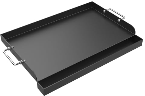 Universal-Grillplatte für Gasgrill, 43,2 x 33 cm, antihaftbeschichtet, flache Platte für Grill, Gasgrill/Holzkohle/Camping, Kohleschichtung, Grillplatte passend für Weber, Nexgrill, Camp Chef und