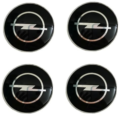OscitY 4 Stück Auto Radnabenkappen Aufkleber, Für Opel Astra hgjkf Zafira ab Corsa bcd Mokkav Insignia Vectra（65MM） Felgen Center Nabendeckel Radmittelkappen wasserdicht Anti-Rost Zubehör