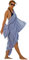 CalmyBEACH 2in1 Hamamtuch Rucksack Strandtuch Badetuch - 100% Baumwolle Hamam Strand Tuch 180x90 Baumwolltuch für Damen und Herren Yogatuch Reisehandtuch (Blau)