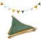 Uorbmaio Wimpelkette, Dreiecksflaggen, Stoff, Girlande, Wimpelkette, Banner für Geburtstag, Hochzeit, Babyparty, Partyzubehör, Klassenzimmer, Kinderzimmer, Spielzimmer, Dekoration (Braun / Gelb)