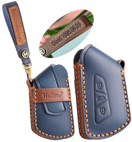 ontto Porte-clés personnalisé Coque de clé de voiture personnalisée Coque de clé Broderie Nom Numéro Porte-clés Convient pour VW Golf 8 GTI R ID.3 ID.4 Passat Cupra Formentor 2020-2024