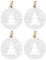 AKTOUR Pflanzen Dekoration Wand Anhänger Weihnachtsschmuck Weiß Zinn Anhänger Weihnachtsbaum Anhänger Hängender Blumentopf Groß (B, One Size)