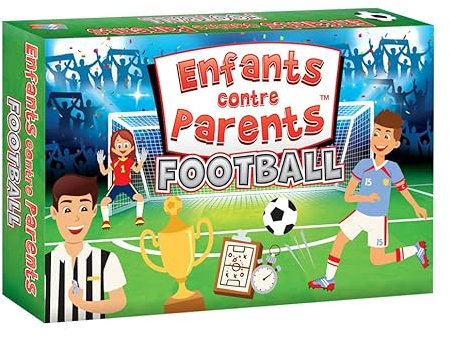 KANGUR Enfants Contre Parents – Quiz Football – Jeu de Cartes Éducatif pour Enfants et Adultes – 54 Cartes, 156 Questions – Jeu de Société Familial – Dès 6 Ans