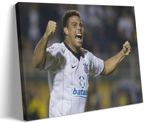 HKLOPUY Poster, Motiv: Fußball Lengend Ronaldo R9, dekoratives Gemälde, Leinwand, Wandposter und Kunstdruck, modernes Familienschlafzimmer, 40 x 60 cm
