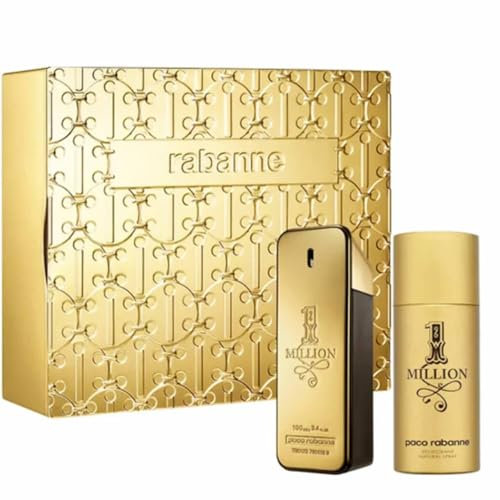 Paco Rabanne 1 Million Geschenkset für Herren, Eau De Toilette, Spray 100 ml und Deodorant Spray 150 ml