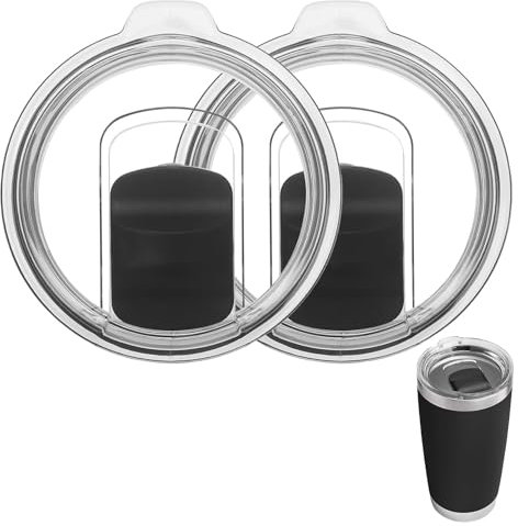 2 Stück Ersatzdeckel für 20 oz Tumbler,Travel Tumbler Deckel Ersatz,Deckel für Tumbler,Deckel Für Edelstahlbecher,Auslaufsicherer Deckel mit Magnetverschluss für Mundglas Kühlbecher