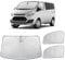 ZATOOTO Frontscheibe Sonnenschutz für Ford Transit Custom, Windschutzscheibe Sonnenschutz Innen Faltbar, Thermomatten Magnetisch, Verdickte, blockiert 99% UV-Strahlen, 3er Set