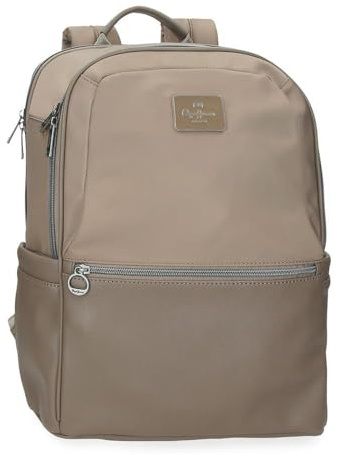 Pepe Jeans Christine Rucksack für Laptops bis zu 30,5 cm (12 Zoll), Grün, 25 x 36 x 10 cm, Polyester mit Kunstlederdetails, 9 l von Joumma Bags, grün, Talla única, Laptop-Rucksack