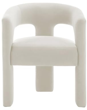 SEYNAR Moderne Esszimmer Barrel Stühle, Akzent Samt gepolstert Sherpa Stuhl mit zurück,Boucle Vanity Stuhl zusammengebaut bequemen Sessel für Küche/Esszimmer/Wohnzimmer(Beige)