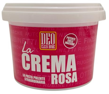La Crema Rosa – Pasta Abrasiva Profumata Pulente Multiuso Miracolosa a Base di Olio Vegetale - 850gr - Sicuro da usare - Cruelty-Free - Efficace al 100% - Made In Italy