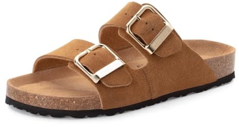 Tamaris Damen Pantoletten, Frauen Clogs, Pantoletten,klassisch,modern,Nieten,Schleifen,Strass-Steine,schwarz,braun,Rose,Cognac NUBUC,41 EU