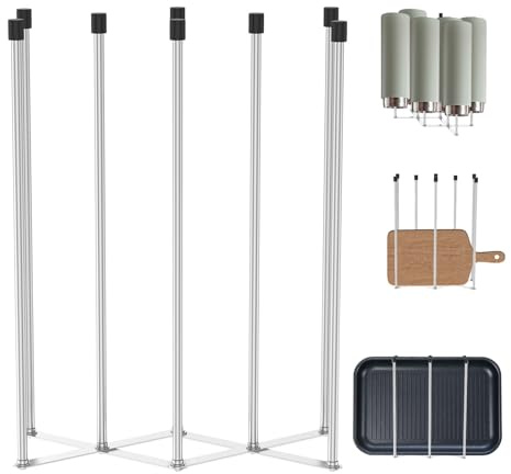 QINGLANG Baby Bottle Drying Rack Vertical Water Bottle Drainer Rack Collapsible Draining Racks Stand for Kitchen Countertop Plastic Cup Dish Drying Dranier with Non-slip Bottom
