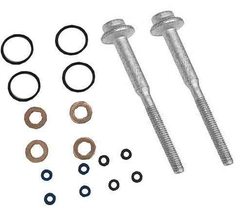 Injektordichtung und Schrauben Dichtungssatz für 4 Einspritzdüsen kompatibel mit VW AUDI SIEMENS 1,6 TDI 03L130277B A2C59513554 883670 WHT003187
