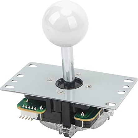 Jenivaint Joystick, 3D Game Fighting Stick mit Kugelkopf und Schutzpolstern, Schnelle Bewegungen, Hohe Empfindlichkeit ohne Verzögerung, für - und Kampfspielkonsolen (WHITE)