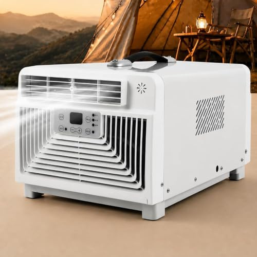 LJCSSD Condizionatore Portatile,Mini Climatizzatore da Campeggio - 3000 BTU con Vero Compressore,Basso Consumo 300W, 42dB,per Tende, Camper, Camion, Roulotte