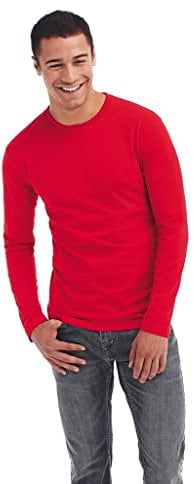 Stedman Apparel Men's Classic-T/ST2500 Regular Fit Long Sleeve T-Shirt, Scarlet Red, XX-Large