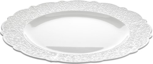 Alessi Dressed Platte rund Porzellan Weiss, 2 x 35.5 x 33 cm