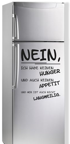 GRAZDesign Kühlschrank Aufkleber Sprüche Motivation Lustig Wandtattoo Küche Sticker, Wanddeko Kühlschrankaufkleber - 40x30cm / 070 schwarz