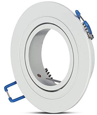 V-TAC SKU.3599 Coupelle Spot Orientable GU10 Blanc VT-782, Plastique,et Autre materiaux