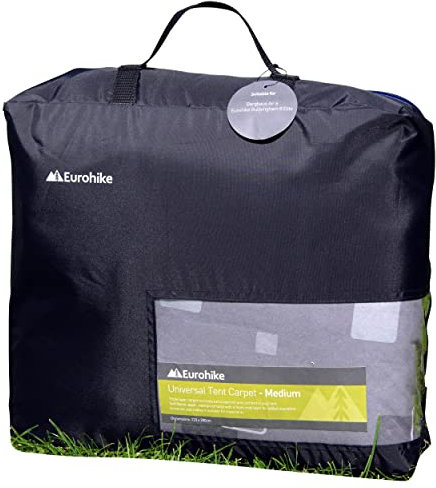 Eurohike Medium Triple Layer Universal Tent Carpet with with Foam Midlayer, Fleece Upper & Waterproof Base, Insulating & Luxuriously Soft, Camping Equipment, Grey, 220cm x 280cm