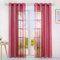 Yujiao Mao Voile Vorhang Ösen Gardinen Schal Uni Transparent Ösenvorhang 1er-Pack BxH 140x225cm Beere