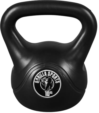 GORILLA SPORTS® Kettlebell 2–20 kg, einzeln oder als Set, aus Kunststoff | Bodenschonende Kugelhantel für drinnen und draußen, mit oder ohne Ablage; Schwunghantel, Kugelgewicht