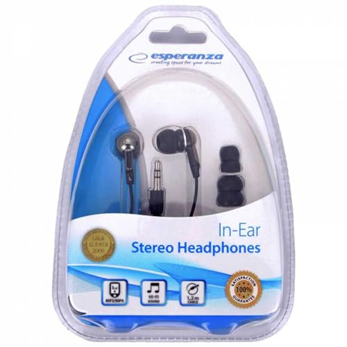 Esperanza EH125 - 5905784769363 - ESPERANZA Stereo Earphone EH125 Black - Graphite