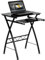Flash Furniture Negro de Cristal Templado Mesa de Ordenador con Bandeja de Teclado extraíble