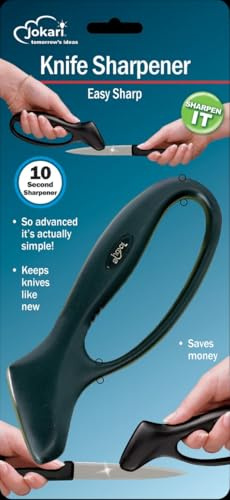 Jokari 05021 - Knife Sharpener - Easy to Use Knife Block - Keeps Knives Like New - Black