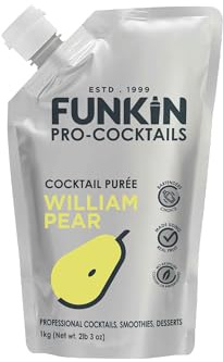 Funkin Pro Pear Fruit Puree for Cocktails, Cooking & Baking, Real Fruit Cocktail Ingredients, 1kg Mixer