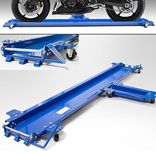 BITUXX® Motorrad Rangierhilfe fur Seitenständer Rangierschiene Motorrad Rollwagen Rolli Für Seitenständer Belastbar bis 270 kg
