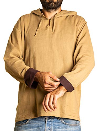 PANASIAM Shirt H01 Hoodie, Cotton, beige, XL, Longsleeve