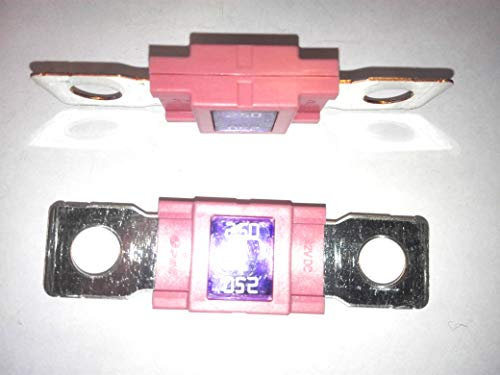 2x Flachstecksicherung Mega-Sicherung 250A / 32V / pink