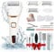 Electric Foot File, DIOZO Professional 10 in-1 Pedicure Kit Foot with 3 Rollers and 2 speeds, Rechargeable Waterproof Hard Skin Callus Remover for Cracked Heels and Dead Skin