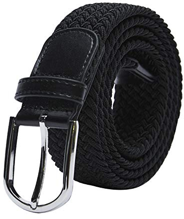 TANGCHAO Stoffgürtel Stretchgürtel Elastik Flechtgürtel Geflochtener und Elastischer Dehnbarer Gürtel für Damen und Herren Breite 3.3cm HEI-130cm