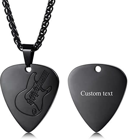 MeMeDIY Collana Personalizzata Rock And Roll da Uomo Personalizza Collane Musicali per Uomo Donna Gioielli in Acciaio Inossidabile