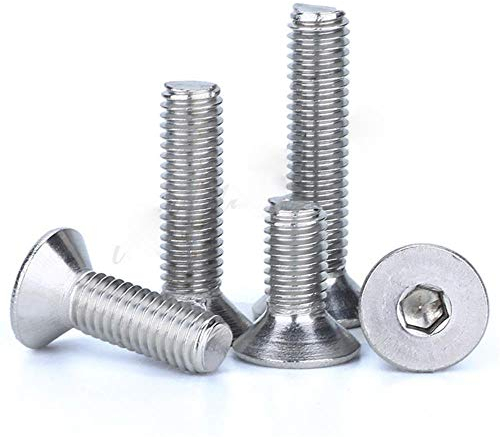 5-50 Stück M2 M2,5 M3 M4 M5 M6 M8 M10 304 Sechskant-Innensechskant-Innensechskantschraube Flachkopfschraube schrauben DIN7991,3 mm, M8 10 Stück
