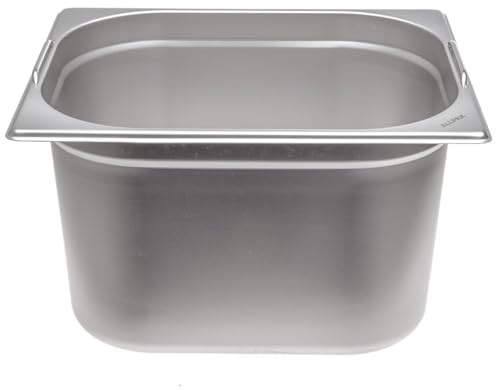Allpax GN Behälter 1/2 Edelstahl - Höhe 200 mm - mit Griffe - geeignet für Chafing Dish, Bain Marie, Saladette
