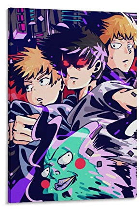 weqwe Anime Mob Psycho 100 1 Poster, dekoratives Gemälde, Leinwand, Wandkunst, Wohnzimmer, Poster, Schlafzimmer, Malerei, 30 x 45 cm