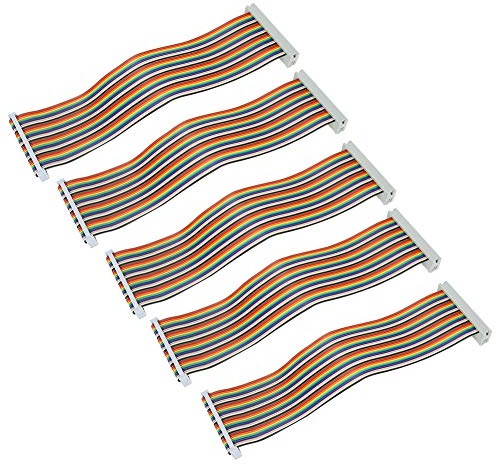 Sharainn Câble GPIO 40 broches, accessoires informatiques de fil 40 broches, longueur 20 cm et 40 broches au total, conçu pour (Male to female)