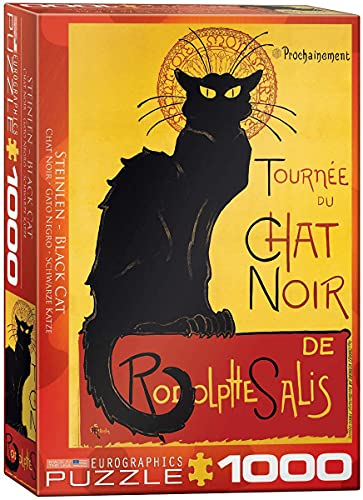 empireposter Steinlen - Chat Noir Der Schwarze Kater Art Deco - 1000 Teile Puzzle Format 68x48 cm