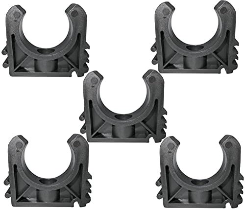 AERZETIX - C51790 - Lot de 5 colliers de fixation murale pour tuyau Ø32mm - support guide accorche pour tube - en plastique