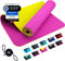 REFIT FITNESS Yoga Matte 183 x 61 x 0,6 cm Pink Gelb GeckoGrip Sensi-Plus TPE Yogamatte rutschfest Schadstofffrei Tragegurt Sportmatte Fitnessmatte Gymnastik Sport Pilates